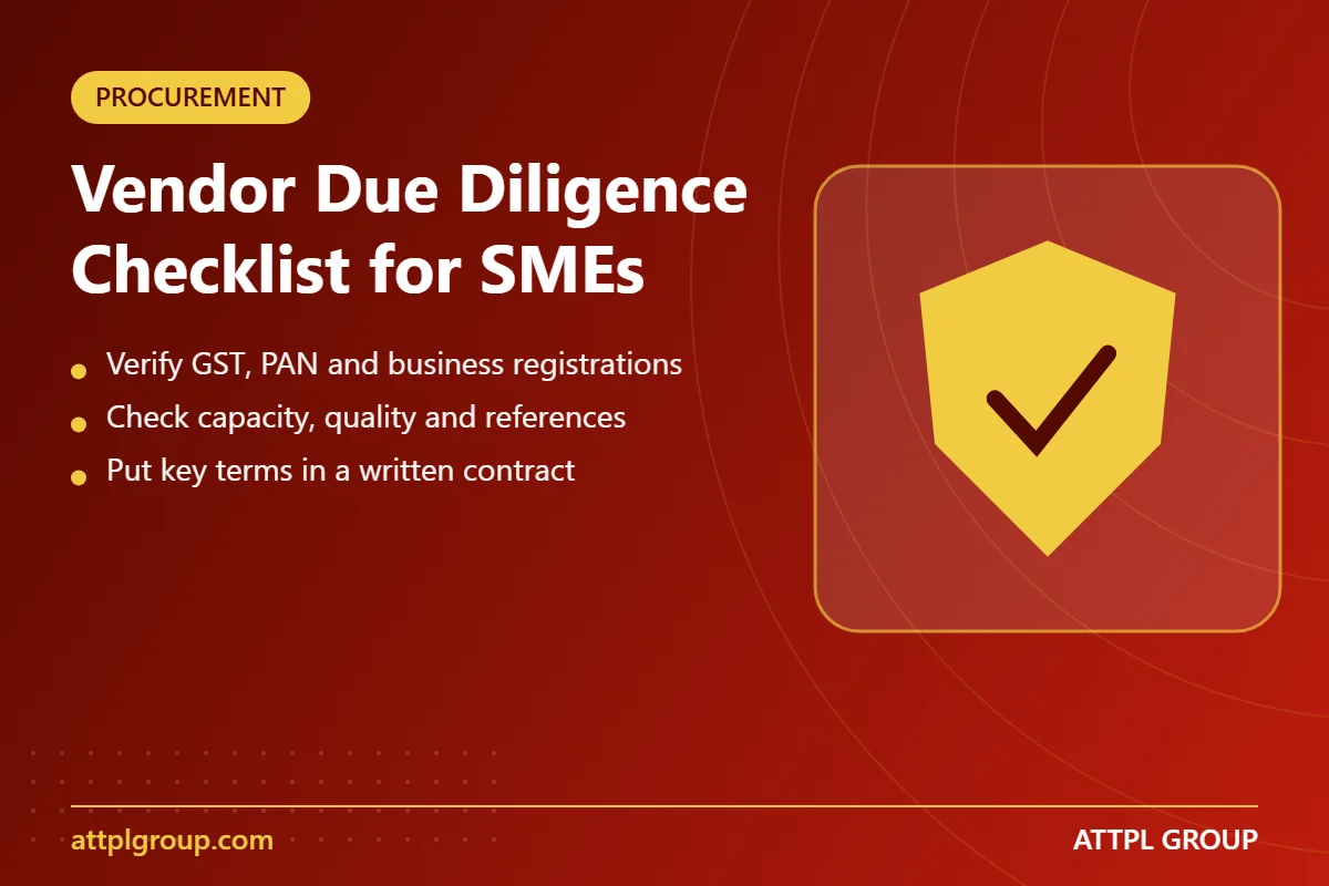 Vendor due diligence checklist for small businesses in India - key points